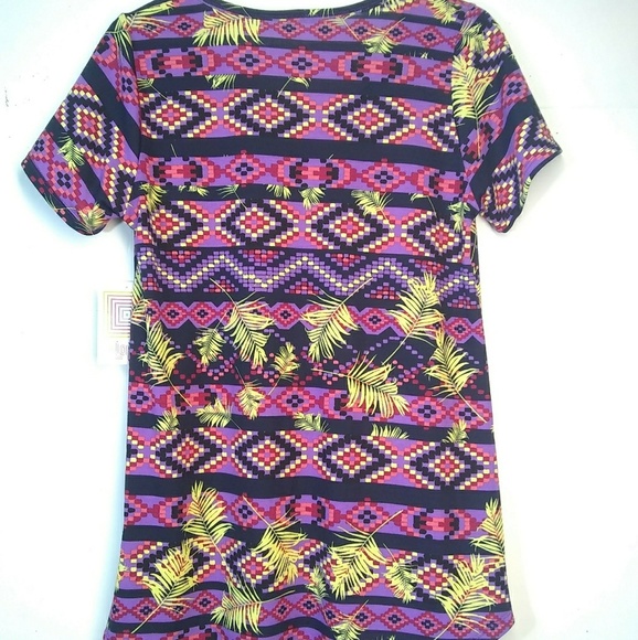 LuLaRoe Classic T Purple Size Small Aztec Pattern - Picture 5 of 7